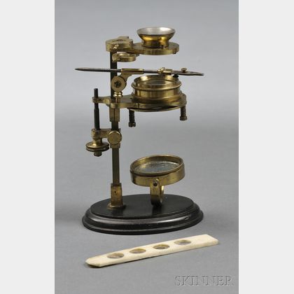 Brass "Simple" Microscope on Stand