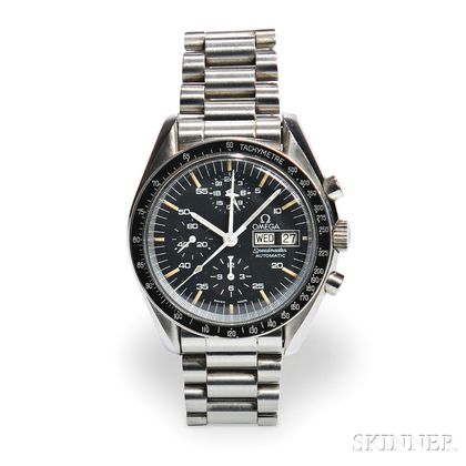 Omega Speedmaster Automatic Stainless Steel Chronograph Wristwatch