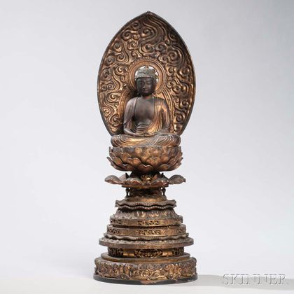Wood Statue of Amitabha Buddha