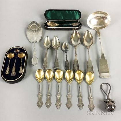 Group of Coin Silver Tableware