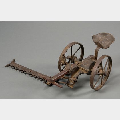 Brass and Wood Model of the Sprague Mowing Machine