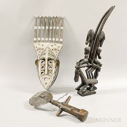 Three African Carved Objects