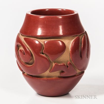 Contemporary Santa Clara Pottery Jar
