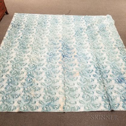Botanical-printed Cotton Wholecloth Quilt