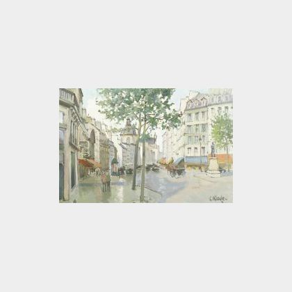 Constantine Kluge (French, b. Russia, 1912) Street Corner, Paris