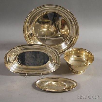 Four American Sterling Silver Dishes