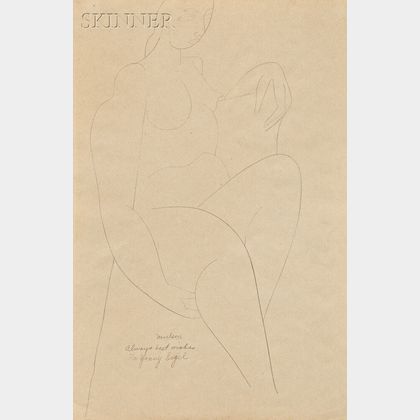Louise Berlianwsky Nevelson (American, 1899-1988) Female Figure Study