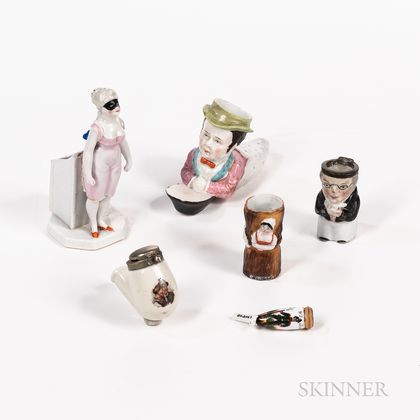 Group of Porcelain Smoking Items