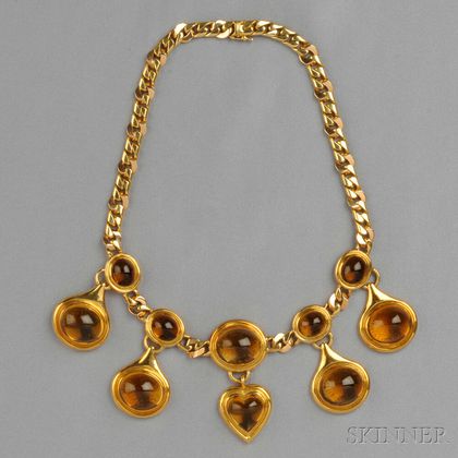 18kt Gold and Citrine Necklace