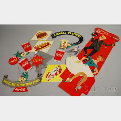 Coca-Cola Die-cut Cardboard "Co-Stars" Mobile and Mechanical "Hostess" Display