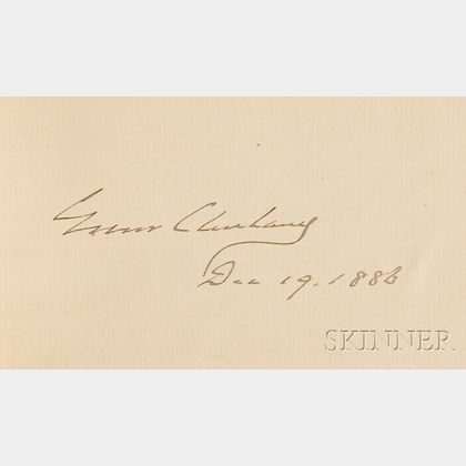 Grover Cleveland Administration, Autograph Album c. 1886.