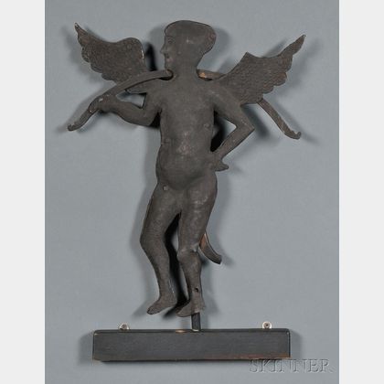 Molded and Wrought Iron Cupid Weathervane
