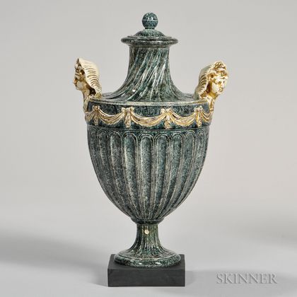 Wedgwood & Bentley Variegated Porphyry Vase and Cover