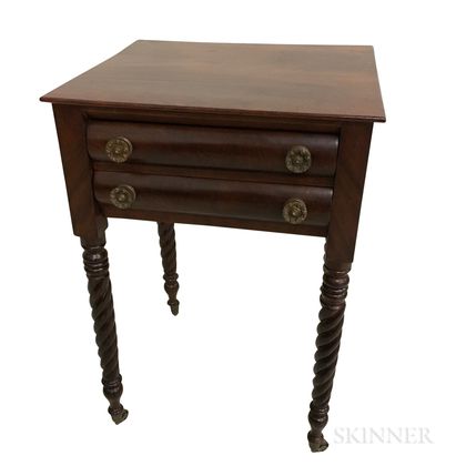 Classical Mahogany Two-drawer Worktable