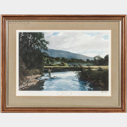 Ogden Minton Pleissner (American, 1905-1983) The Lye Brook Pool, Battenkill River, Vermont
