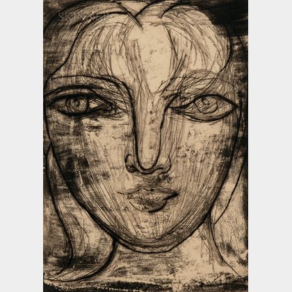Pablo Picasso (Spanish, 1881-1973) Portrait de Marie-Thérèse de face