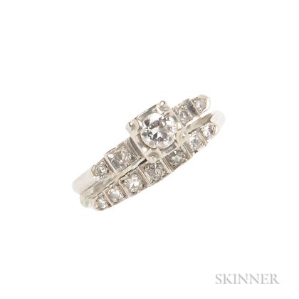 14kt White Gold and Diamond Solitaire