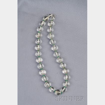 Rock Crystal Bead Necklace