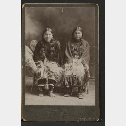 Cabinet Card of Two Southern Plains Girls