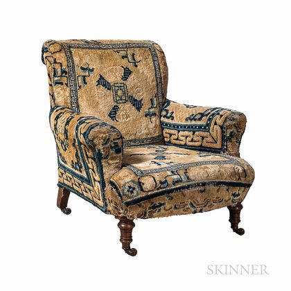 Victorian Chair Upholstered with Ningxia Mats