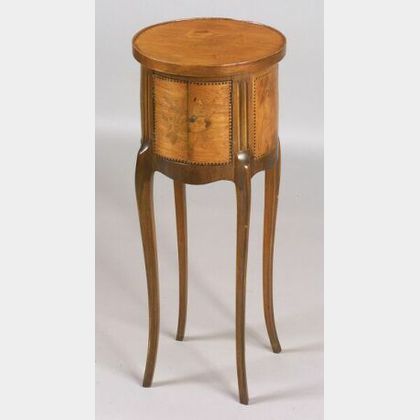 Louis XV/XVI Style Marquetry Inlaid Tulipwood Occasional Table
