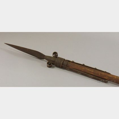 Medieval-style Wrought Steel Partisan Pole Arm