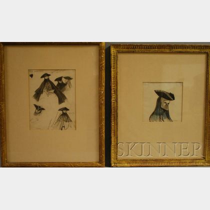 Charles Constantine Hoffbauer (American, 1875-1957) Lot of Two Operatic Costume Designs.