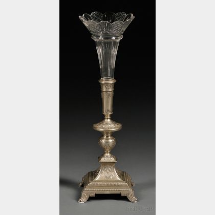 Cut Glass and Silver-plated Epergne