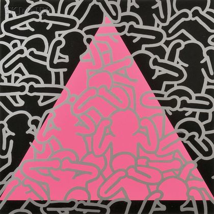 Keith Haring (American, 1958-1990) Silence Equals Death