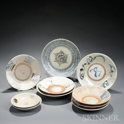 Ten Studio Pottery Dishes
