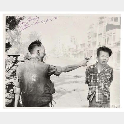 Adams, Eddie (1933-2004) Signed Photograph, General Nguyen Ngoc Loan executing a Viet Cong Prisoner in Saigon , 17 June 1969.