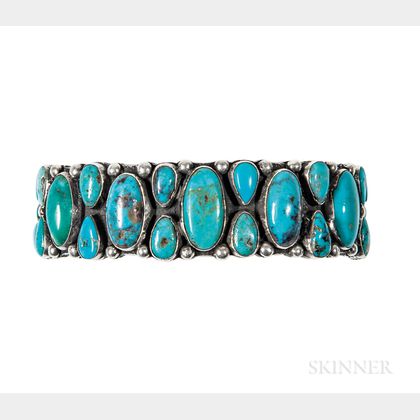 Southwest Silver Turquoise Bracelet