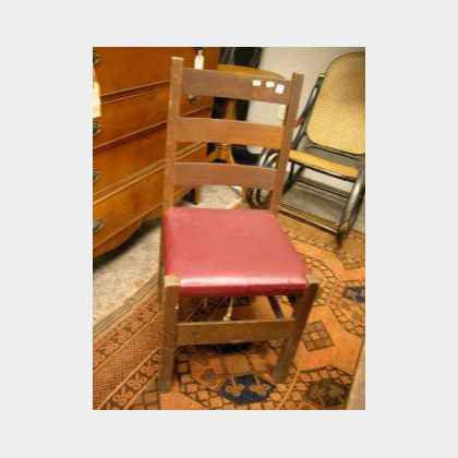 Four Arts & Crafts Oak Side Chairs