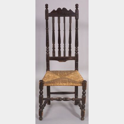 Black Painted Bannister-back Side Chair