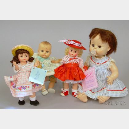 Four Vintage Plastic Dolls