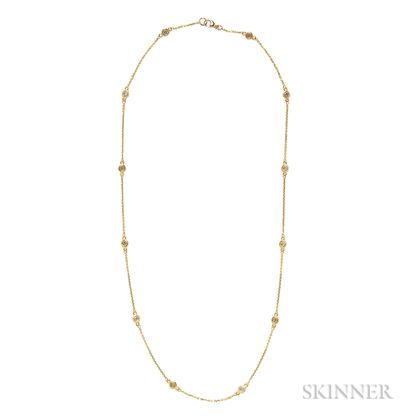 14kt Gold and Diamond Chain
