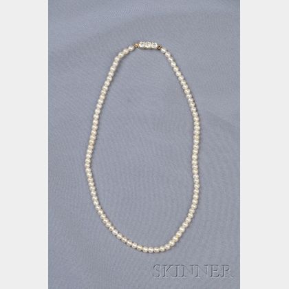 Edwardian Pearl and Diamond Necklace, Tiffany & Co.