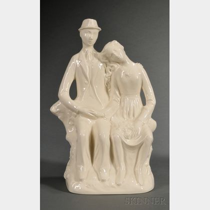 Wedgwood Queen's Ware "Country Lovers" Group