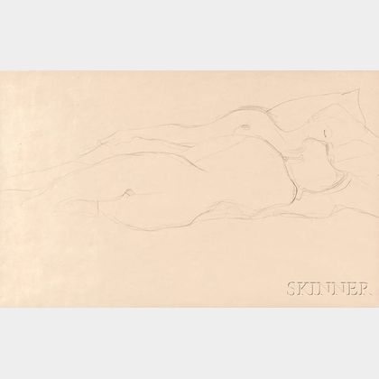 Gustav Klimt (Austrian, 1862-1918) Liegende Freundinnen (Reclining Girlfriends)