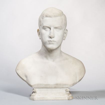 Wilhelm Wandschneider (German, 1866-1942) Marble Bust of Max Muller