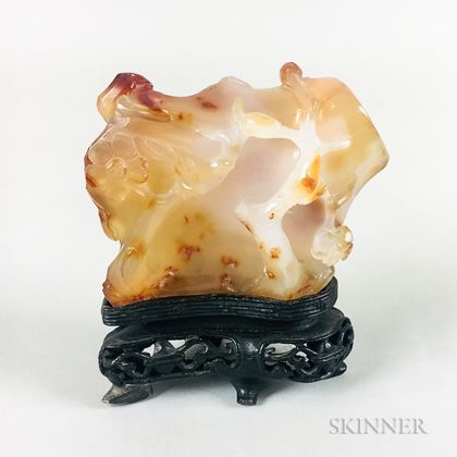 Agate Carving of a Tree Trunk
