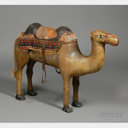 Carved and Painted Camel Carousel Figure
