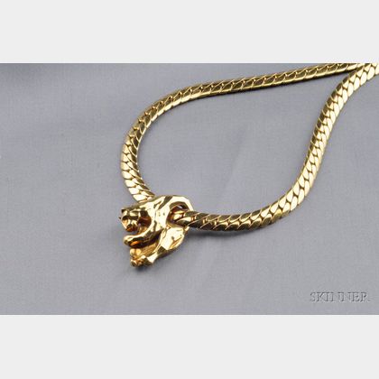 18kt Gold Panther Pendant Necklace, Cartier