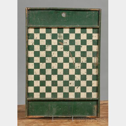 Green and White Painted Game Board