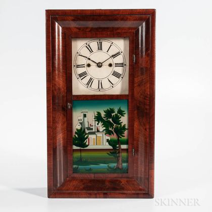 Henry Terry Miniature Mahogany Ogee Shelf Clock