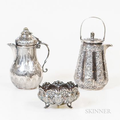 Three Pieces of Southeast Asian Silver Tableware