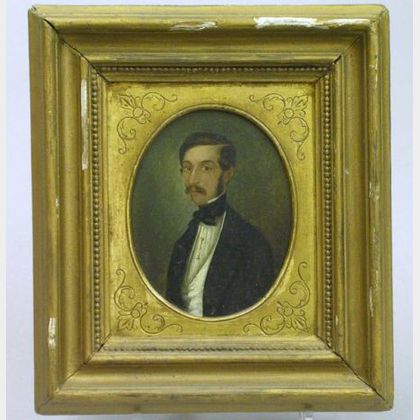 Framed 19th Century Portrait Miniature of a Gentleman