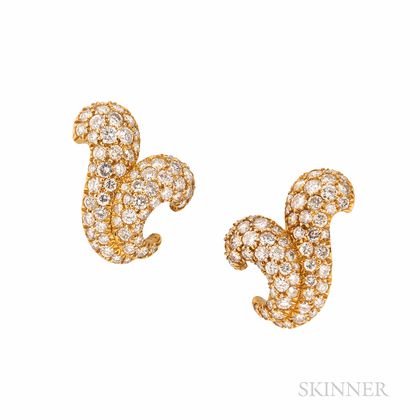 H. Stern 18kt Gold and Diamond Earrings