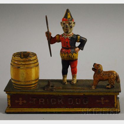 Shepard Hardware Co. Painted Cast Iron "Trick Dog" Mechanical Bank
