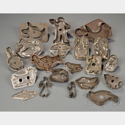 Nineteen Assorted Tin Cookie Cutters